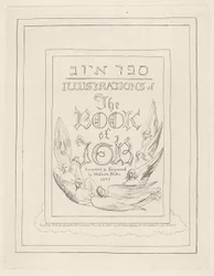 Página de título de Ilustraciones del Libro de Job, 1825